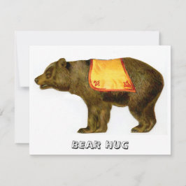  circus uitvoeren beer notitiekaartje