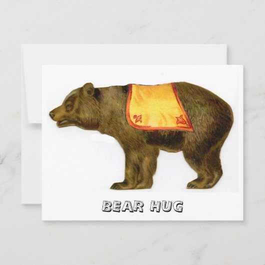  circus uitvoeren beer notitiekaartje (Voorkant)