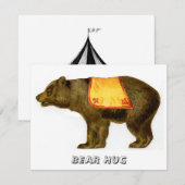  circus uitvoeren beer notitiekaartje (Voorkant / Achterkant)