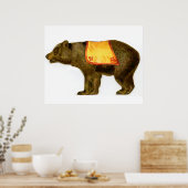  circus uitvoeren beer poster (Keuken)