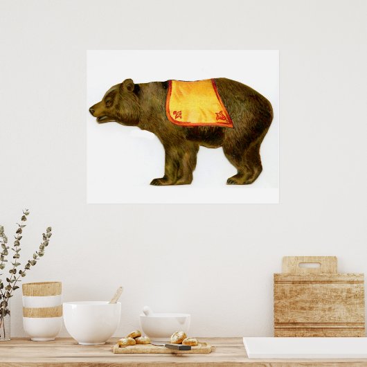  circus uitvoeren beer poster (Keuken)