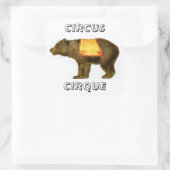  circus uitvoeren beer vierkante sticker (Tas)