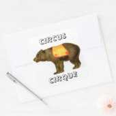  circus uitvoeren beer vierkante sticker (Envelop)