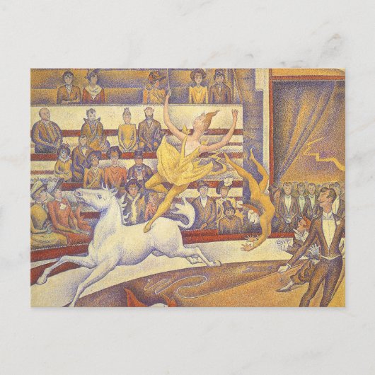 Circus van Georges Seurat,  Pointillism Art Briefkaart (Voorkant)