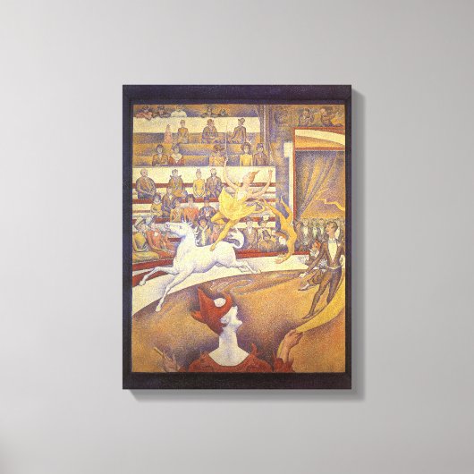 Circus van Georges Seurat, Pointillism Art Canvas Afdruk (Voorkant)