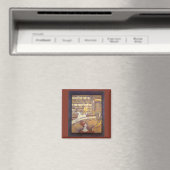 Circus van Georges Seurat,  Pointillism Art Magneet (Insitu (Vaatwasser))