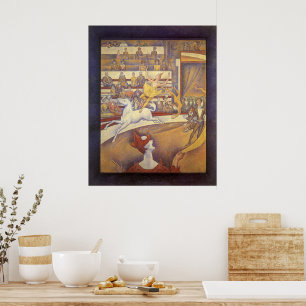 Circus van Georges Seurat, Pointillism Art Poster