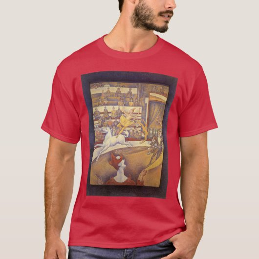 Circus van Georges Seurat,  Pointillism Art T-shirt (Voorkant)