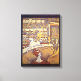 Circus van Georges Seurat, Vintage Pointillisme Ku Canvas Afdruk