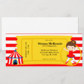 Circus-verjaarbiljet Kaart (Voorkant / Achterkant)