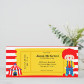 Circus-verjaarbiljet Kaart (Staand voorkant)