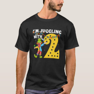 Circus Verjaardag Clown Juggling Voor Een 2e Verja T-shirt