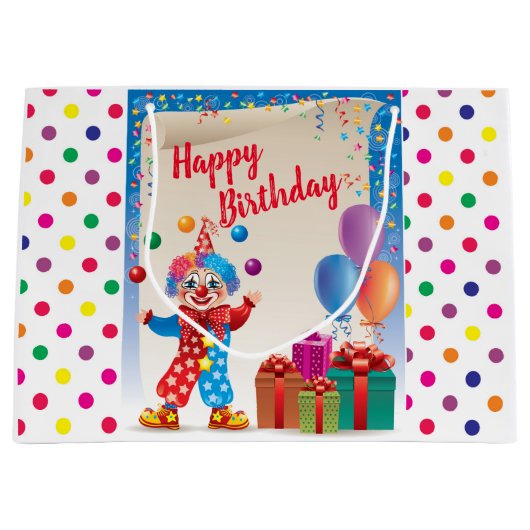 Circus Verjaardag Groot Cadeauzakje (Voorkant)
