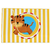 Circus verjaardag kinder cartoon tijgerstrepen groot cadeauzakje (Achterkant)