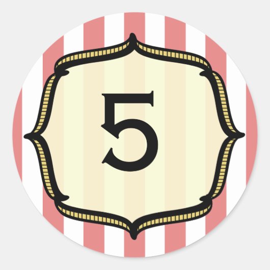 Circus Verjaardag Sticker (Voorkant)