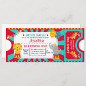 Circus Verjaardag uitnodiging (Voorkant / Achterkant)