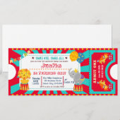 Circus Verjaardag uitnodiging (Voorkant / Achterkant)