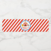 Circus Verjaardag Waterfles Labels Etiket (Enkel label)