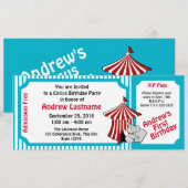 Circus Verjaardags Pas Kaart (Voorkant / Achterkant)