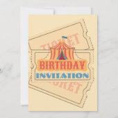 Circus verjaardagscarnaval kaart (Achterkant)