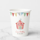  Circus Verjaardagsfeest Papieren Bekers (Achterkant)