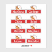 Circus verjaardagsfeestgunst namen tijger cartoon sticker (Vel)