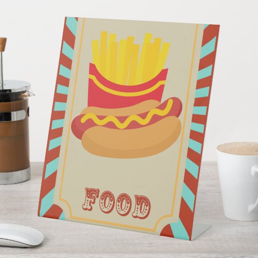 Circus Verjaardagsfeestje Eten Reclamebord Met Voetstuk (Insitu)