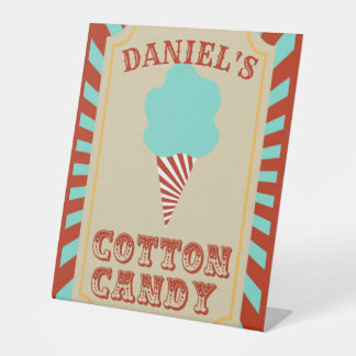 Circus Verjaardagsfeestje Eten Reclamebord Met Voetstuk