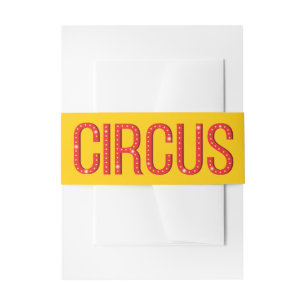 Circus Verjaardagsfeestje Fun Geel Kleurrijk Uitno Uitnodigingen Wikkel