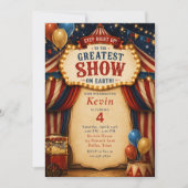 Circus Verjaardagsfeestje Kaart (Voorkant)