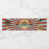 Circus Verjaardagsfeestje Waterfles Label Waterfles Etiket (Enkel label)