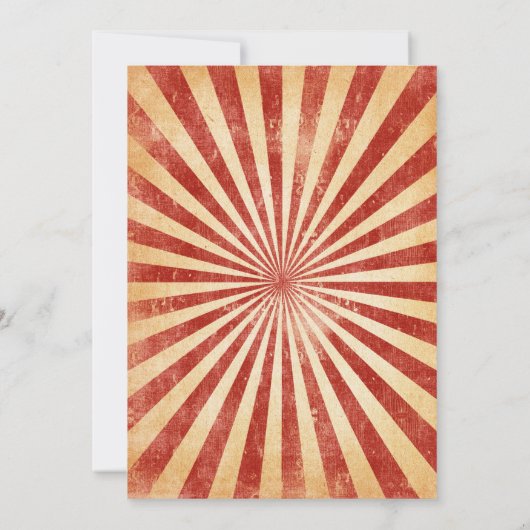  Circus Verjaardagsfeestuitnodiging Kaart (Achterkant)