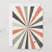 Circus Verjaardagsfeestuitnodiging Kaart (Achterkant)