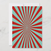 Circus Verjaardagsfeestuitnodiging Kaart (Achterkant)