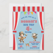 Circus verjaardagsuitnodiging Big Top Kaart (Voorkant)