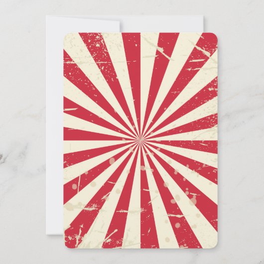 Circus Verjaardagsuitnodiging  Carnaval Thema Kaart (Achterkant)