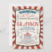  Circus Verjaardagsuitnodiging Kaart (Voorkant)