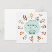 Circus Verjaardagsuitnodiging Kaart (Voorkant / Achterkant)