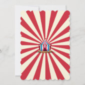 Circus Verjaardagsuitnodiging Kaart (Achterkant)