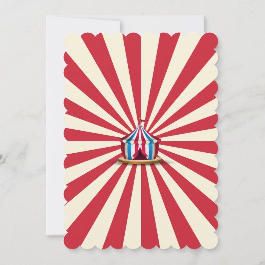  Circus Verjaardagsuitnodiging Kaart (Achterkant)