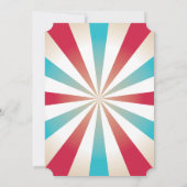 Circus verjaardagsuitnodiging kaart (Achterkant)