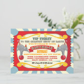 Circus VIP-ticket verjaardagsfeestje Kaart (Staand voorkant)