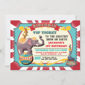 Circus VIP-ticket verjaardagsfeestje Kaart (Voorkant)