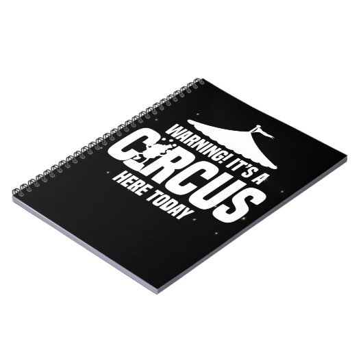 Circus Warning Carnaval Birthday Apparel Gift Notitieboek (Linkerzijde)