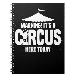 Circus Warning Carnaval Birthday Apparel Gift Notitieboek