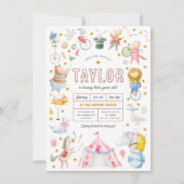 circus | Waterverf Carnaval Verjaardagsfeest Kaart (Voorkant)