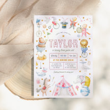 circus | Waterverf Carnaval Verjaardagsfeest