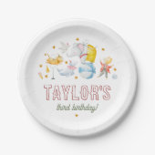 circus | Waterverf Carnaval Verjaardagsfeest Papieren Bordje (Voorkant)