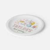 circus | Waterverf Carnaval Verjaardagsfeest Papieren Bordje (Gekanteld)