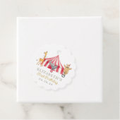 Circus Waterverf Verjaardag schattige dieren Bedankjes Labels (In situ)